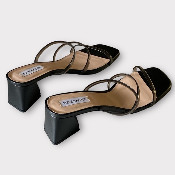 STEVE MADDEN Hanya Nude Block Heeled Strappy Sandals Size 8.5 EUC - Picture 6 of 6